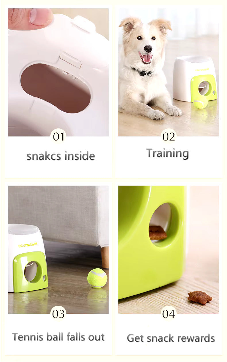 Interactive dog treat dispenser with tennis ball * IQPetLab