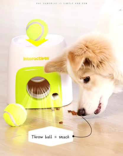 Interactive dog treat dispenser with tennis ball * IQPetLab