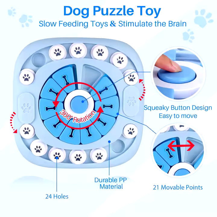 Puzzle Feeder Dog Toy for Large Medium Dogs * IQPetLab